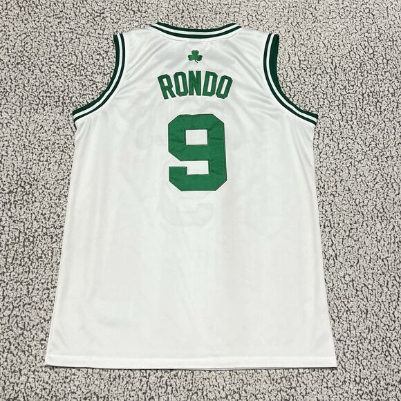 Rare VTG Adidas Authentic NBA Boston Celtics Rajon Rondo 9 Jersey Men 52 XL Sewn - Picture 2 of 11